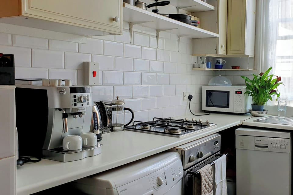 Fresh Bean to cup Coffee.
In the Studio - Kitchenette - self use.