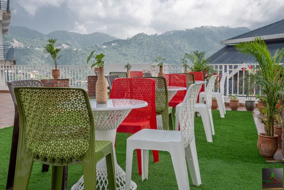 Outdoor banquet area