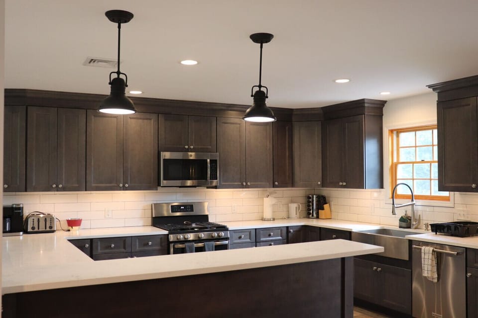 Chef's kitchen with modern appliances