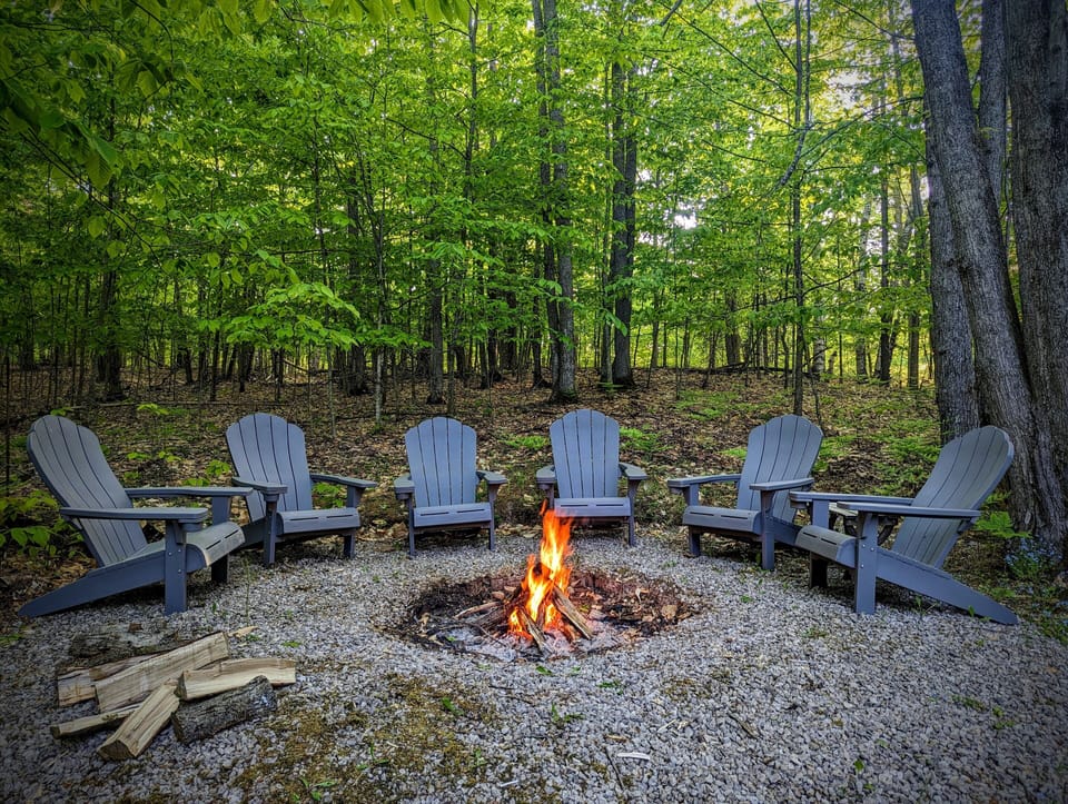 Firepit in the backyard 