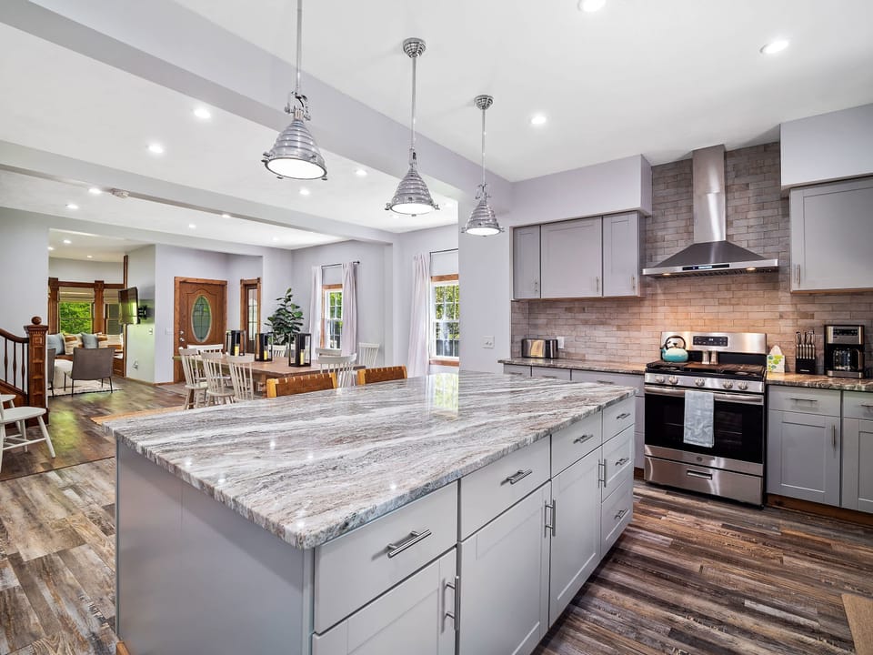 The kitchen is fully stocked with absolutely everything you will need during your time here! You will find it the perfect spot to cook up some tasty meals for the crew!