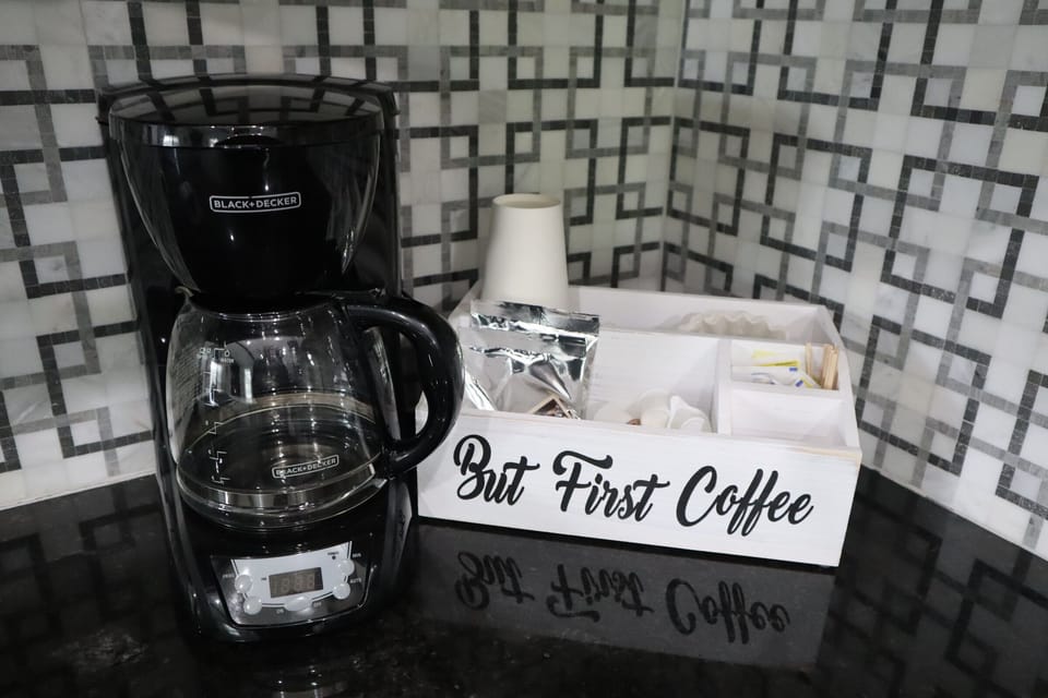 Drip Style Coffee Pot with a Selection of Local Coffees.