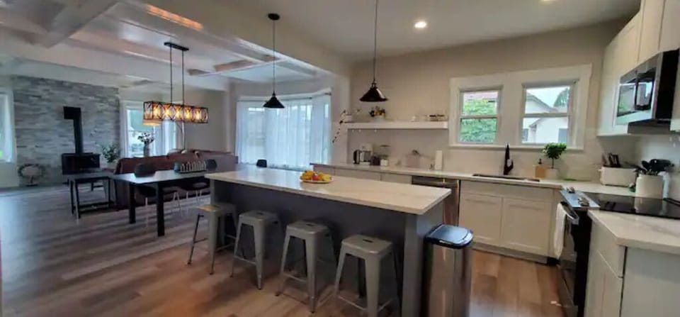 All in one space. Livingroom/dining/kitchen