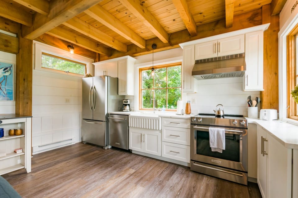 Updated kitchen with stainless steal appliances