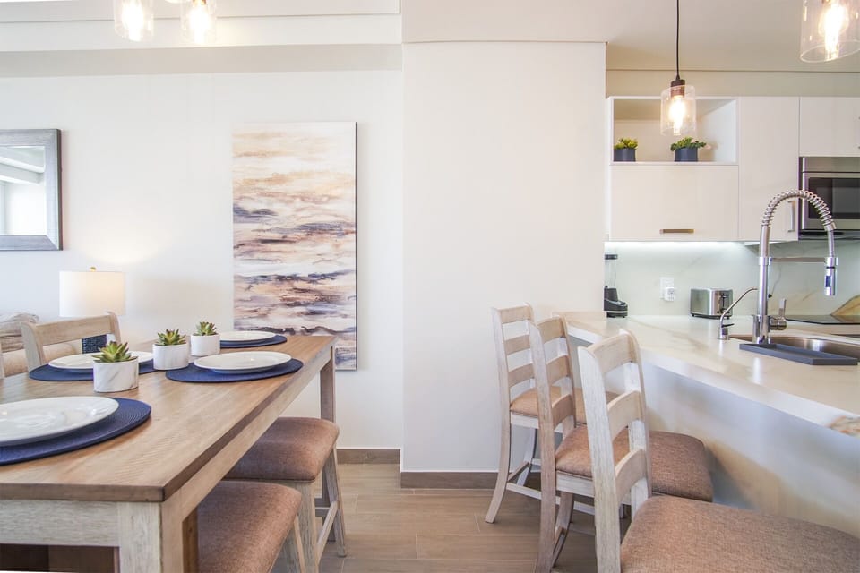 Dining room and kitchen