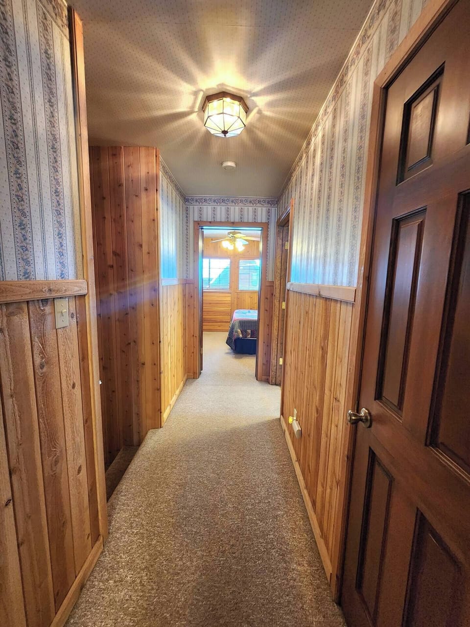 The upstairs hallway.