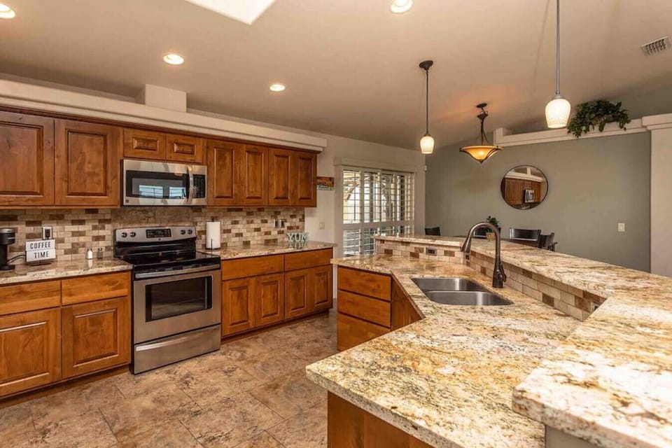 Fully stocked kitchen
