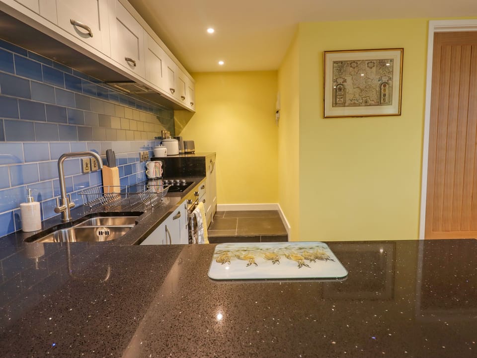 Fridge, dishwasher, electric kettle, toaster