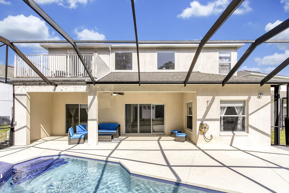 Pool pation with furniture