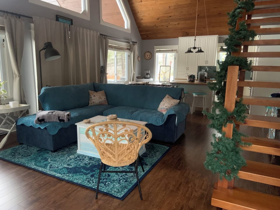 Spacious great room to relax, unwind, read, play board games or watch a movie!
