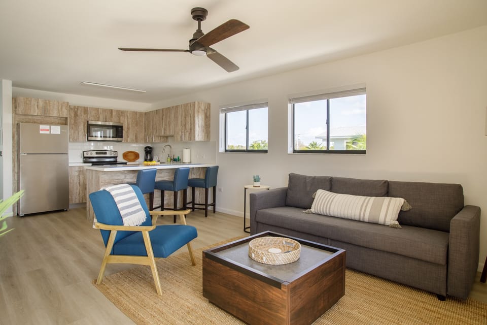 Plenty of comfy seating to plan out your Key Largo adventure!