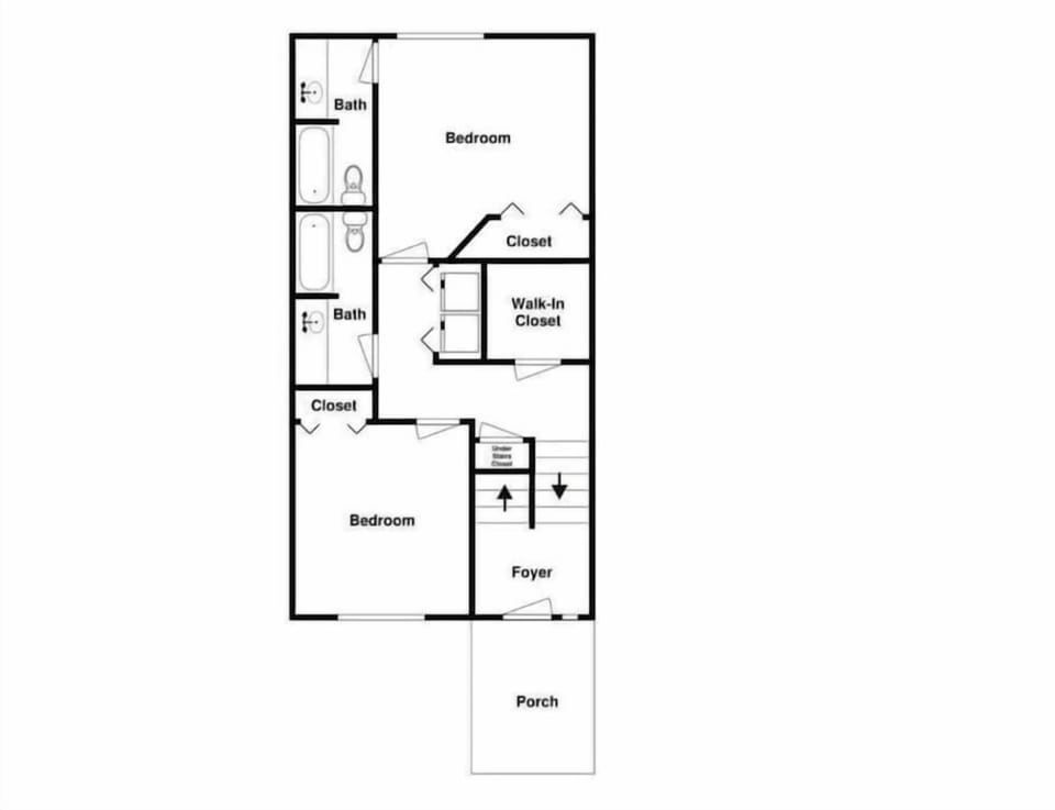 Lower Floor: 2 Bedrooms, 2 Bathrooms & Laundry 