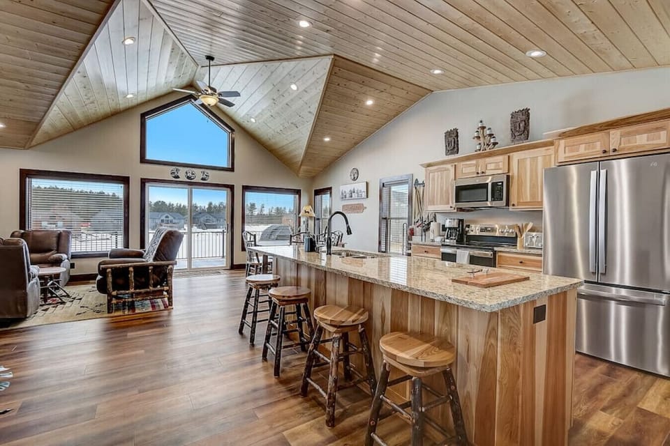 Open kitchen and living room