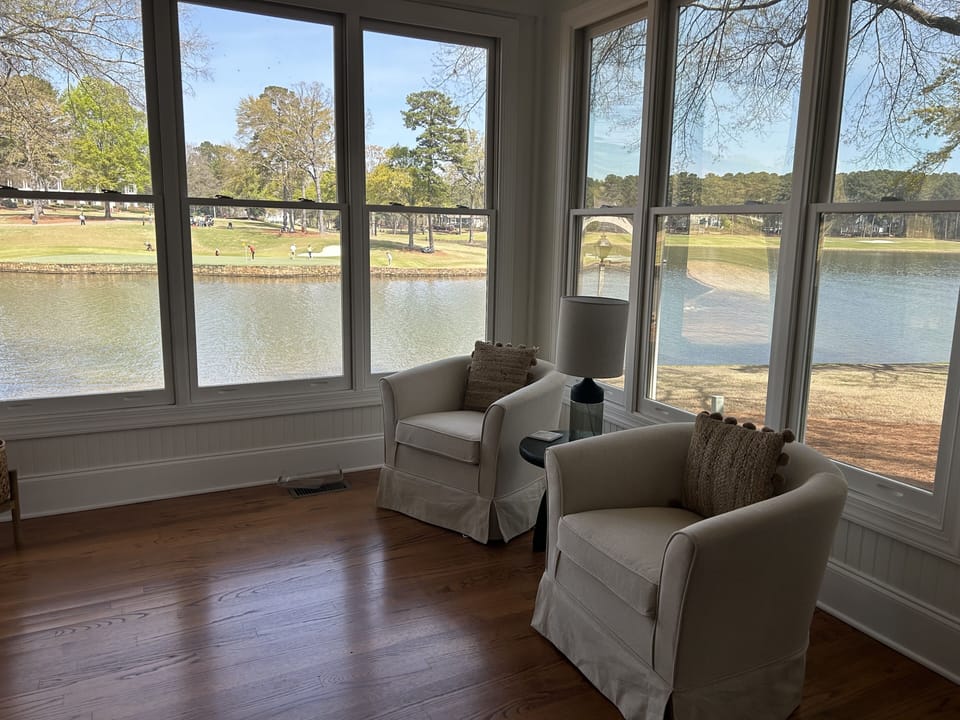 Sunroom with 180 degree Lake Oconee View 
