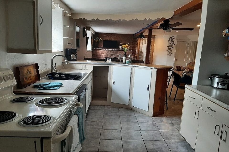 Full Kitchen: Range, Oven, Microwave
Full size Refrigerator, New Dishwasher