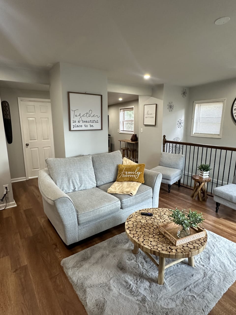 Upper living area