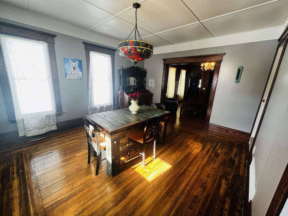 Dining room. More chairs available