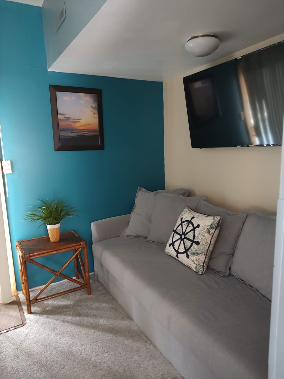 IKEA couch turns into a Queen size bed