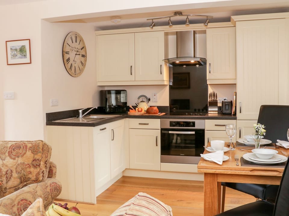Fridge, dishwasher, electric kettle, toaster