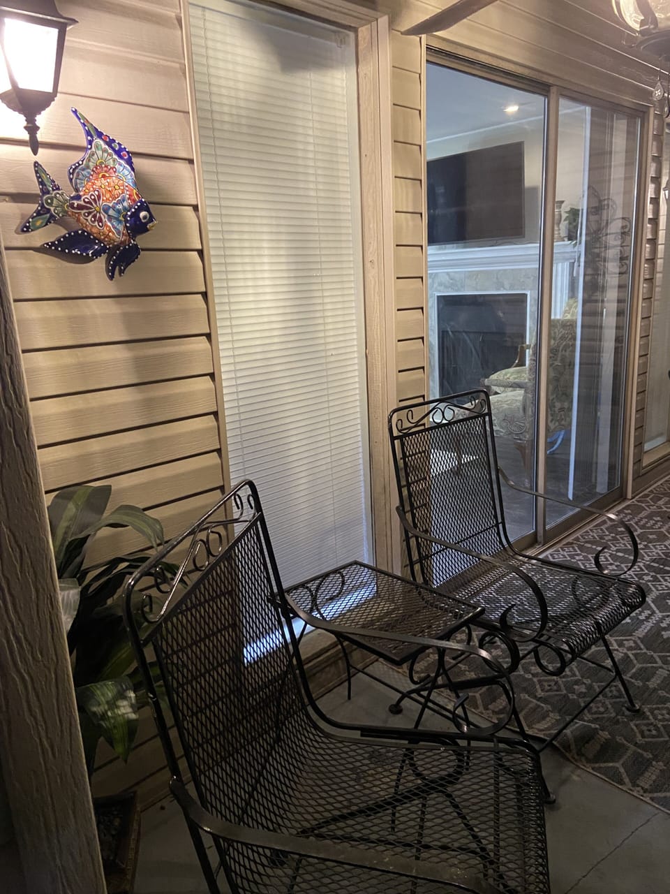 Private balcony over looking the lake.