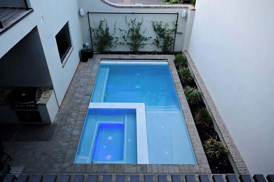 View of pool from king suite 5.