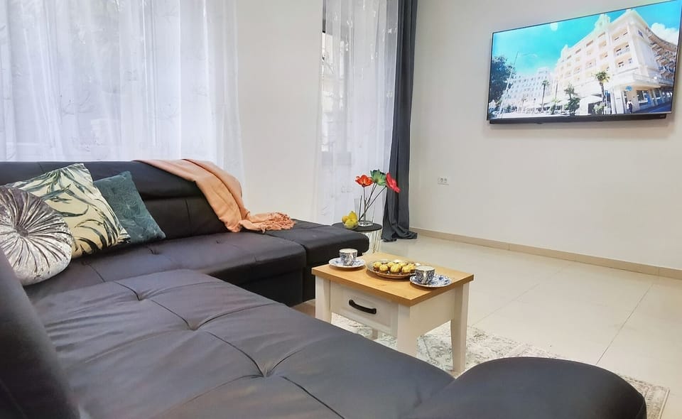 Classic Apartment | Living area | 60-inch flat-screen TV with digital channels, TV