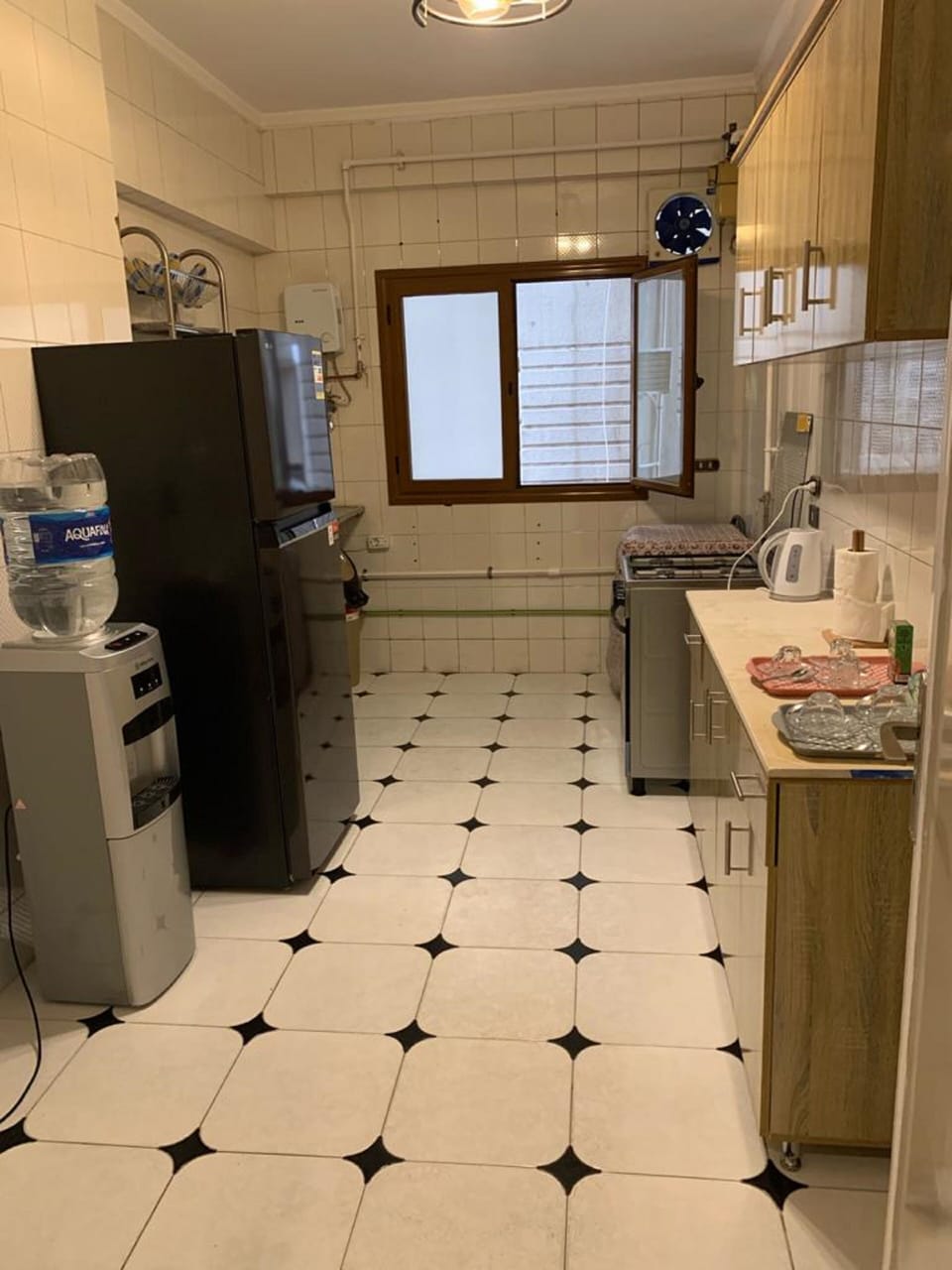 Grand Apartment | Private kitchen | Full-size fridge, microwave, oven, mixer