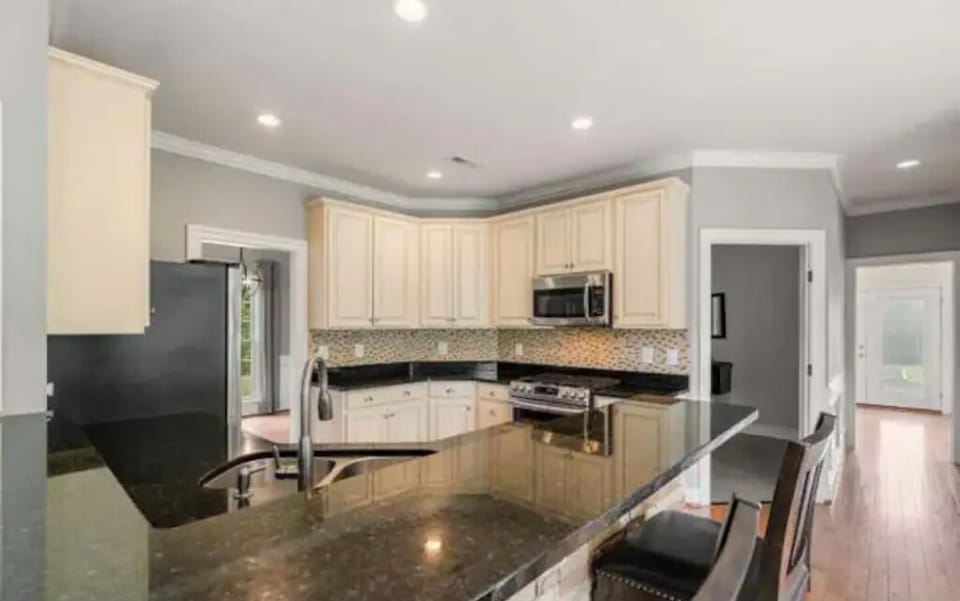 Kitchen is fully equipped... dishes, pots, pans, etc.