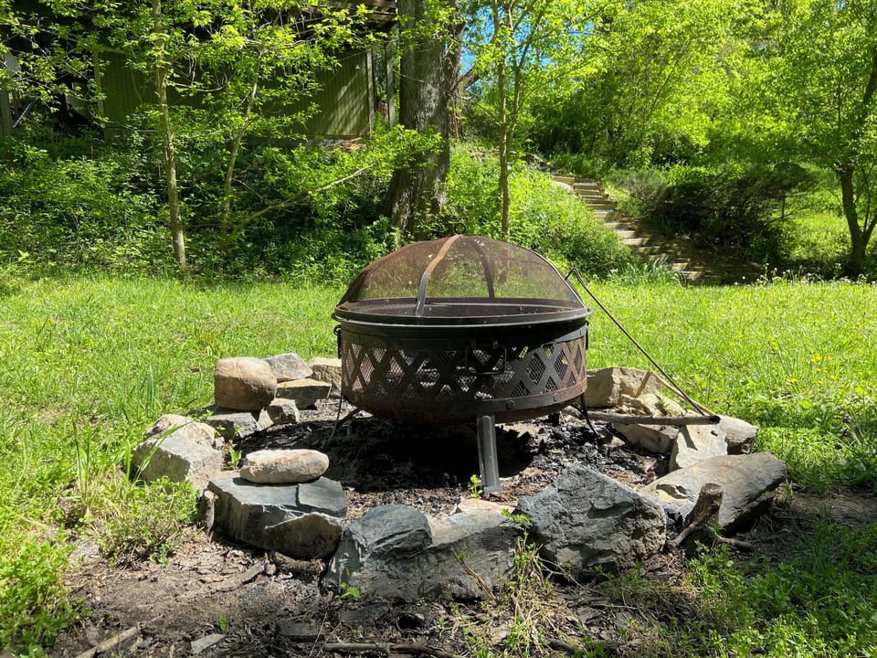 Fire Pit in the yard. Plenty of firewood provided for your convenience.