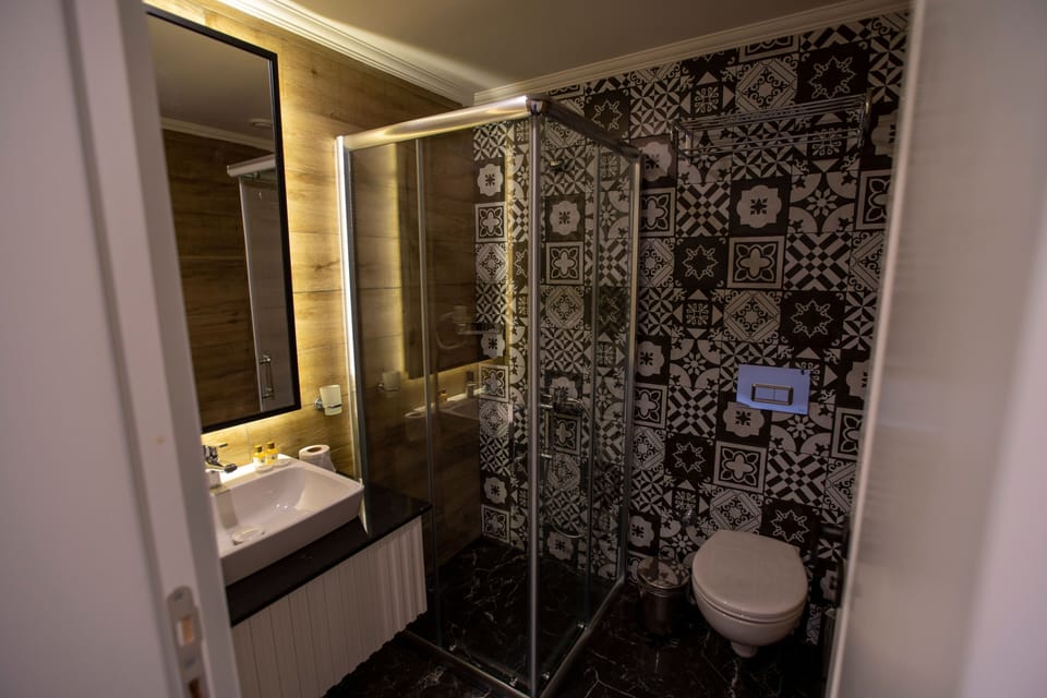 Standard Double or Twin Room | Bathroom | Shower, rainfall showerhead, hair dryer, slippers
