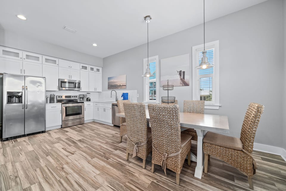 Dining area and kitchen