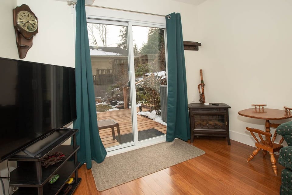 An electric fireplace to keep you cozy 