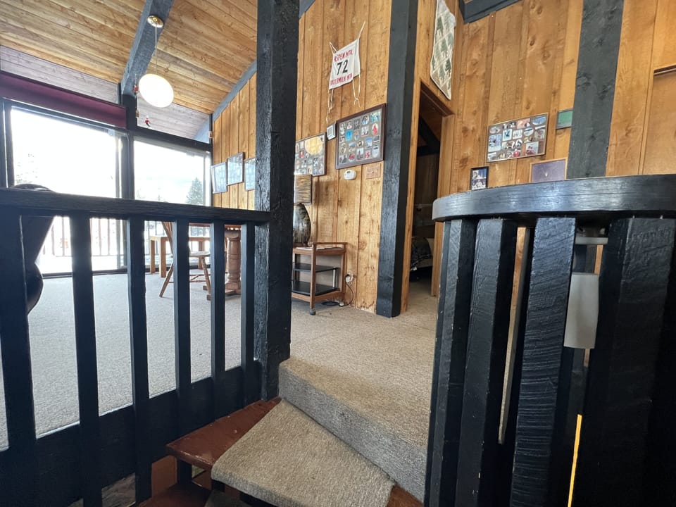 Top of stairs leading to the great room.  