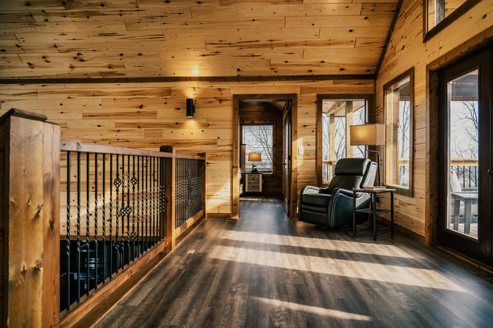 Upstairs sitting area to read, relax, or enjoy the  top level view from inside. 
