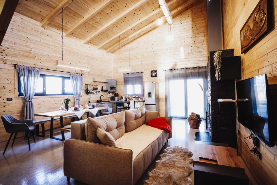 House (Two Bedroom Holiday Home with Swimmin) | Living room | 25-inch flat-screen TV with satellite channels, TV
