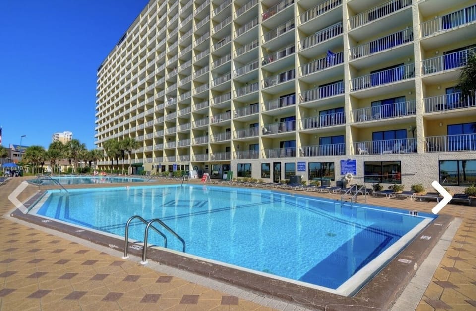 2 Lg. Pools, 1 Heated in Cooler Months, Indoor & Outdoor Hot Tubs, Tiki Bar, Bikini Bob's Cafe, Sundry Shop, Grilling Area