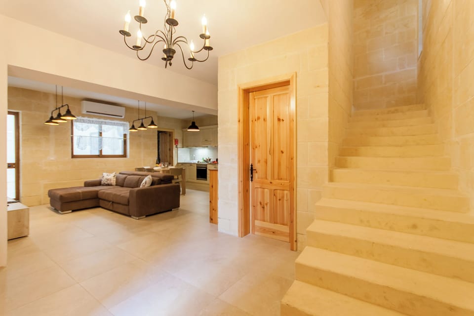 Standard House, Multiple Bedrooms, Refrigerator & Microwave (Naduri, Beautiful Gozitan Villa +) | Living area | 21-inch flat-screen TV with cable channels