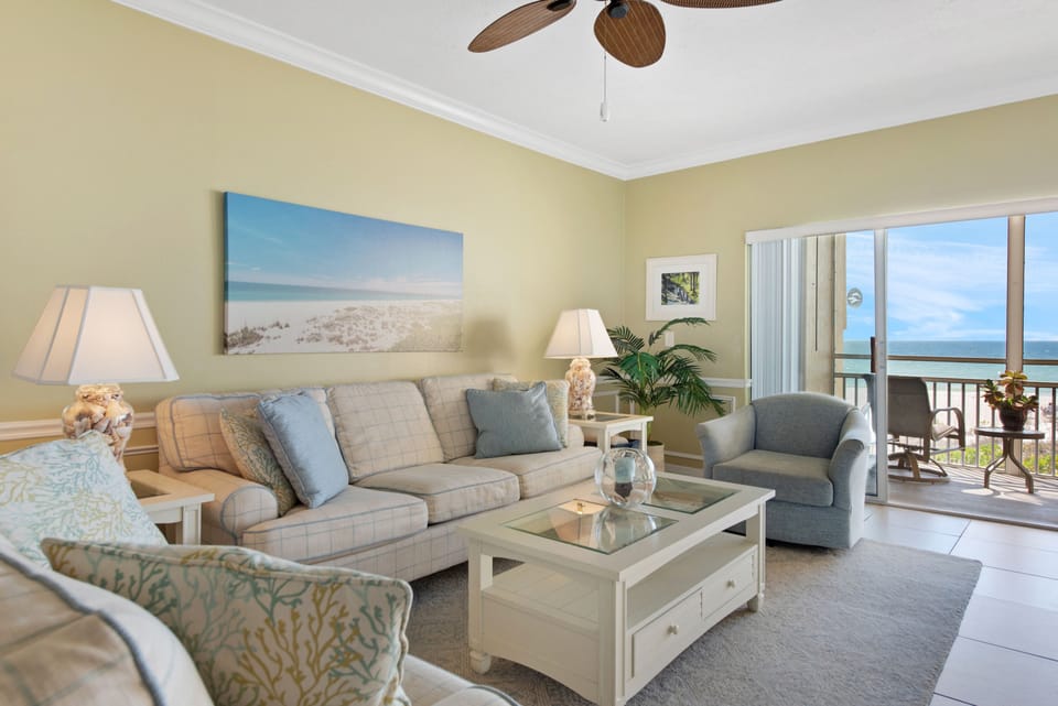 Comfortable living room with views