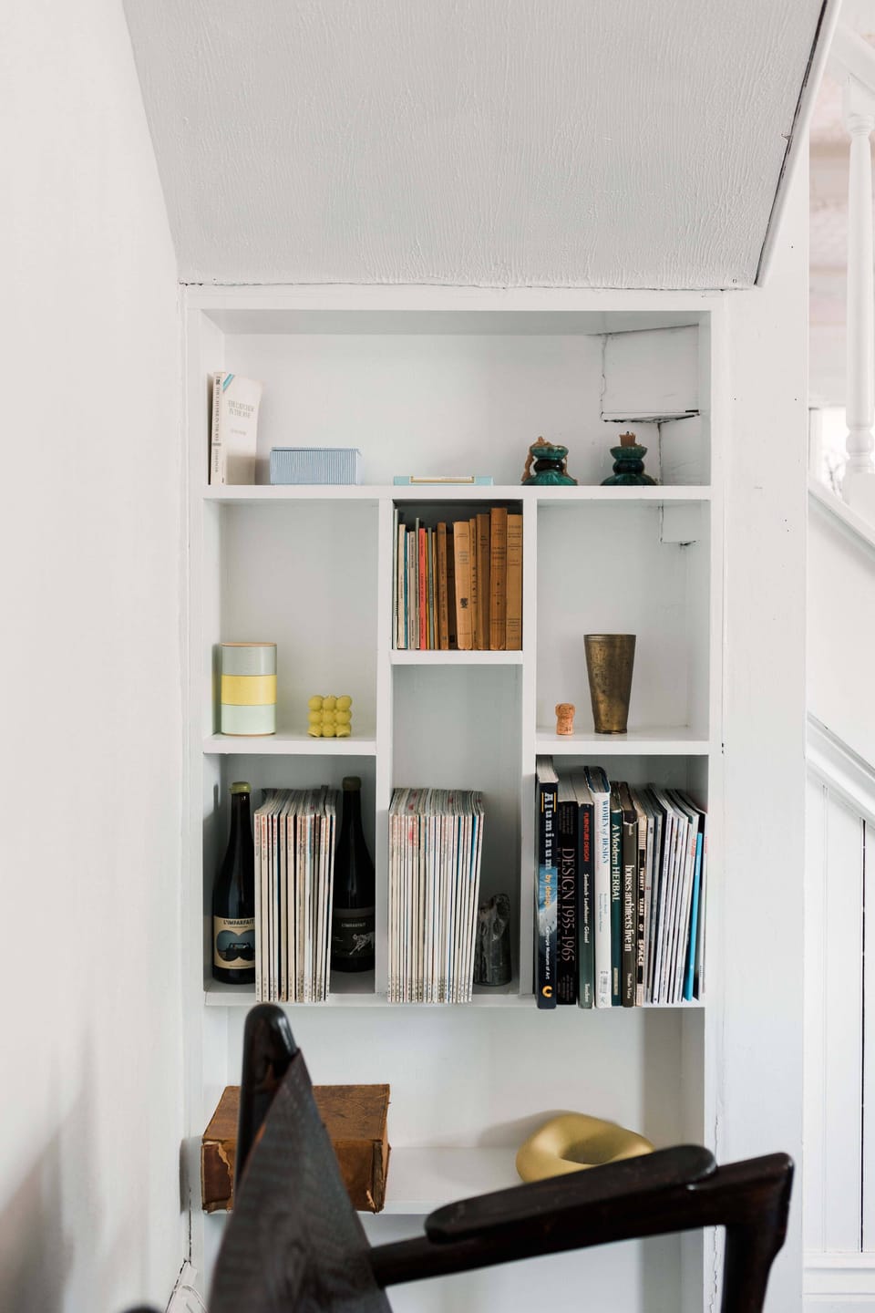 Reading corner in the living room.