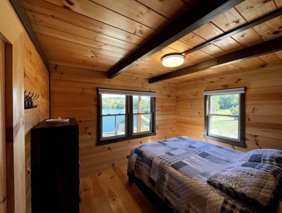 Bedroom with lake view