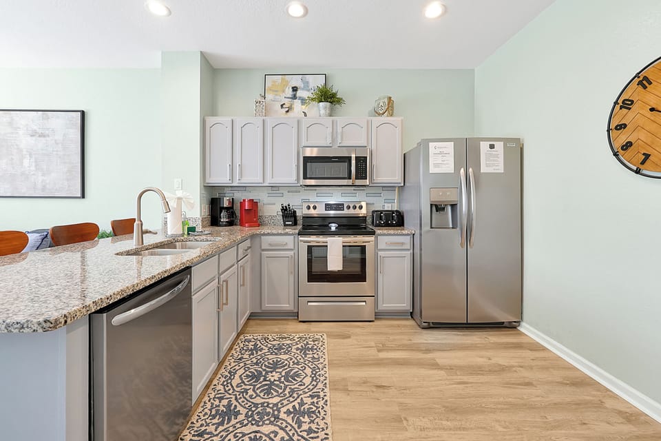 Enjoy A Home Cooked Meal In The Fully Stocked Kitchen