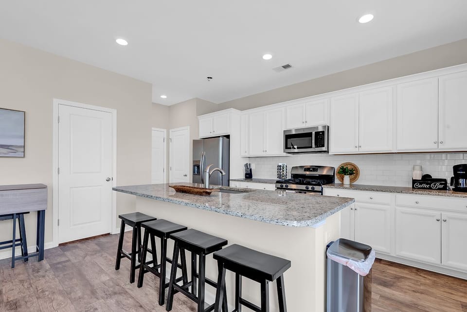 Stocked Coffee Bar in Kitchen