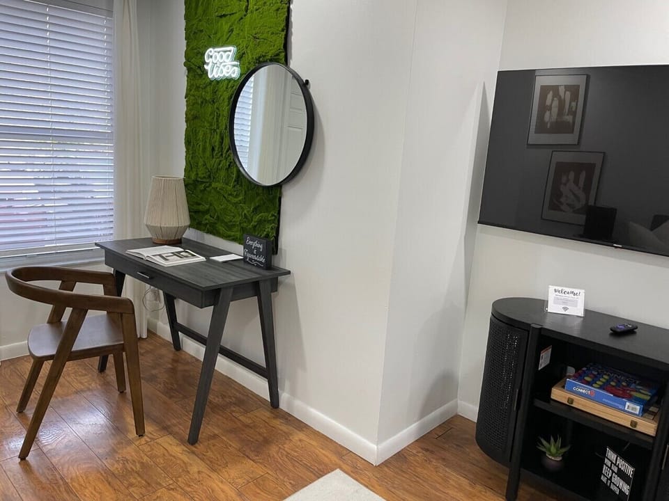 Spacious work area.   Cottage also has games for those rainy days.