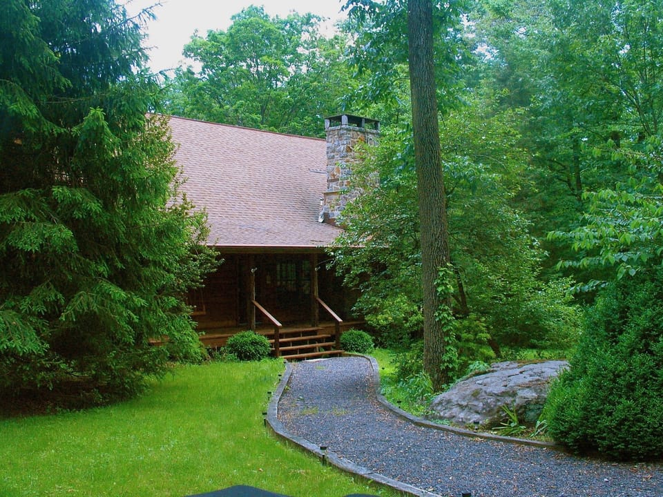 front porch and path to entrance