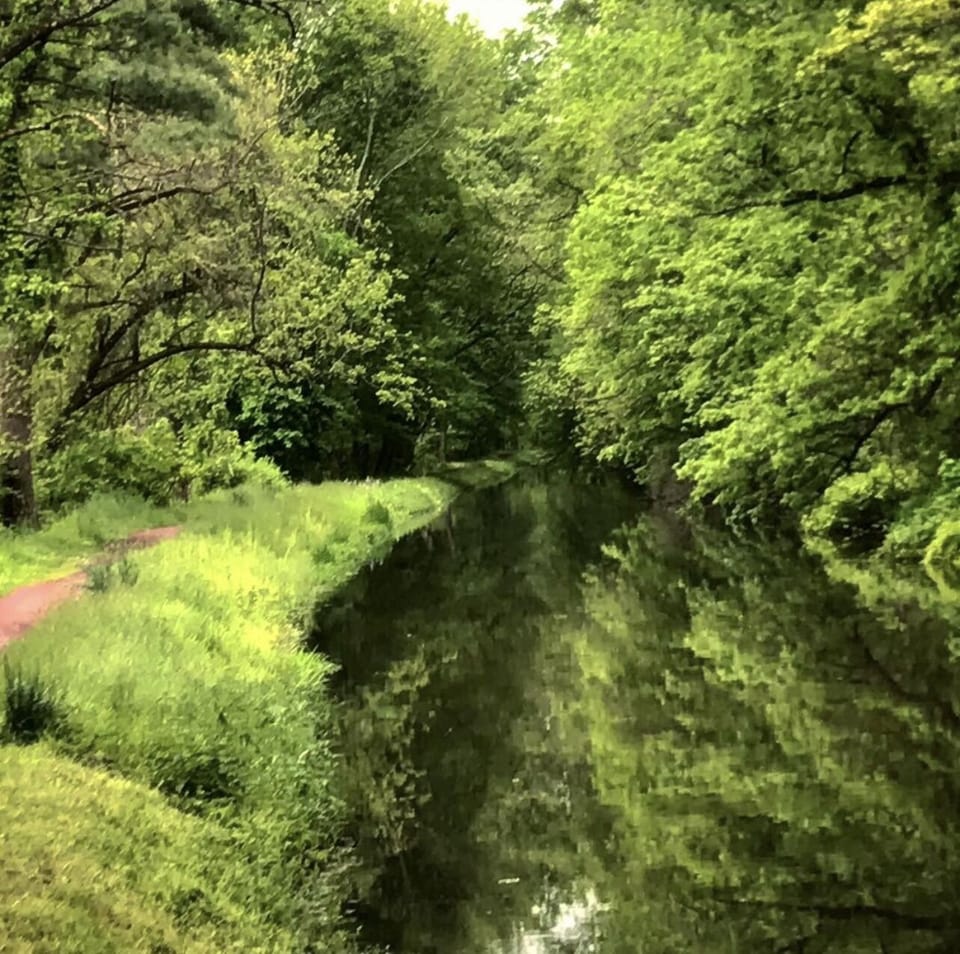 Spring and summer walks on the nearby canals.