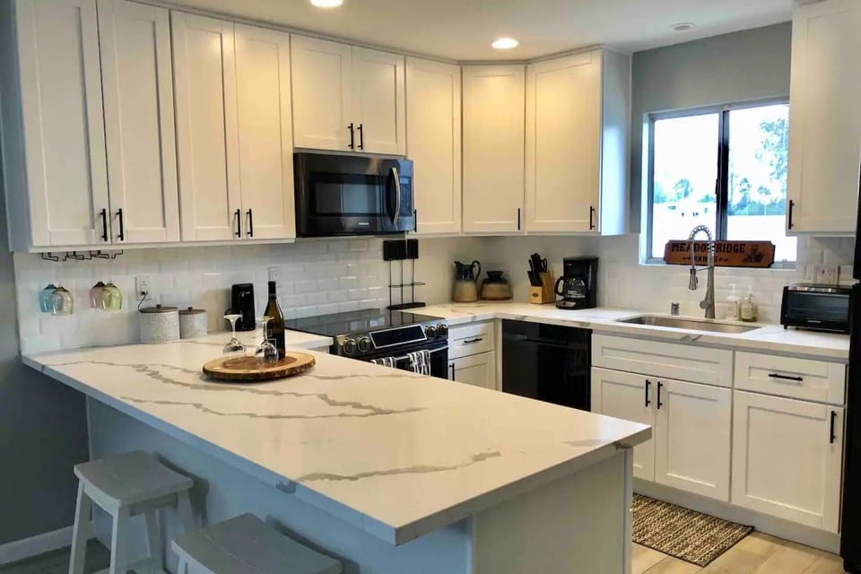 Kitchen with counter top at Wine Country Hilltop Home