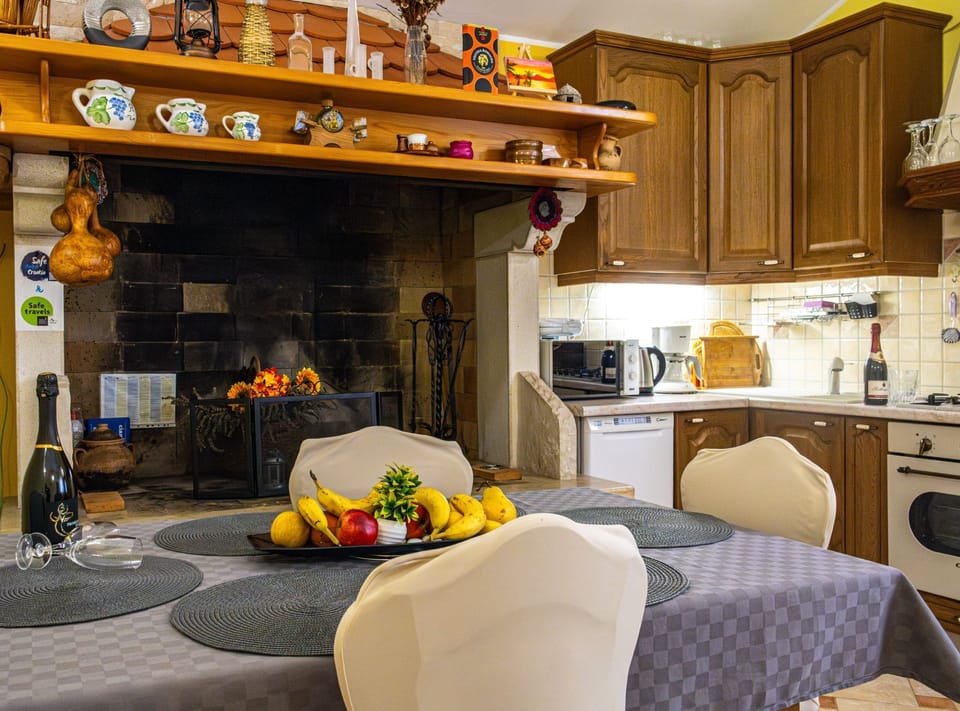 House (One Bedroom Holiday Home with Terrace) | Private kitchen | Fridge