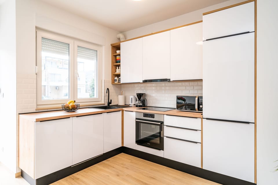 Apartment (Two Bedroom Apartment with Balcony) | Private kitchen | Fridge