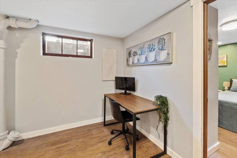 Downstairs desk area