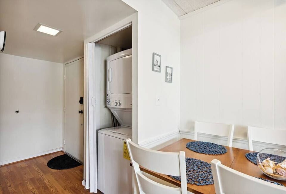 In Unit Washer and Dryer. Guest Receive Free Access to Complimentary Laundry Detergent.